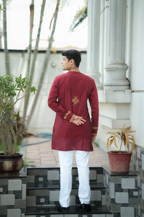 Box_Raja_Mirror_Designer_Kurta_Red