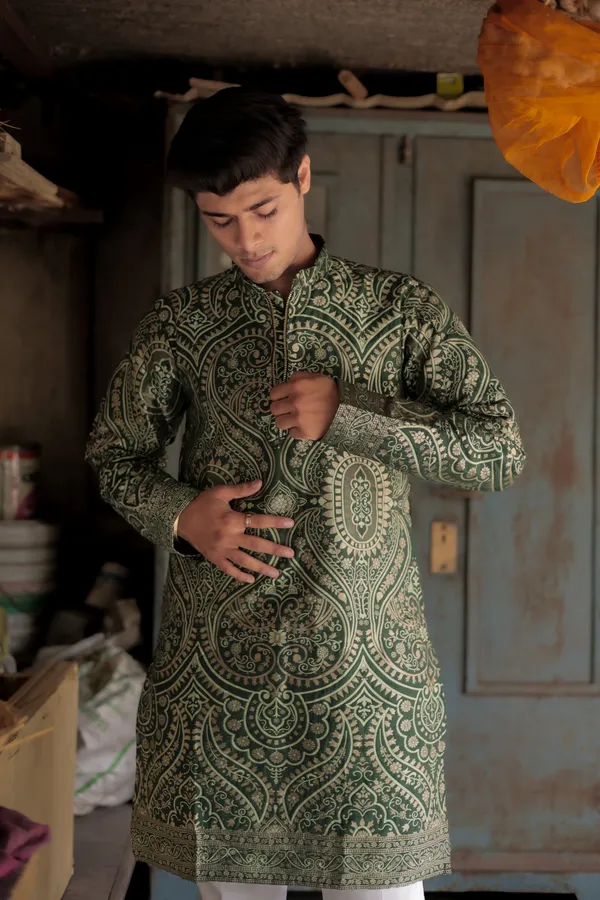 Heart_Heavy_Designer_Kurta_Green