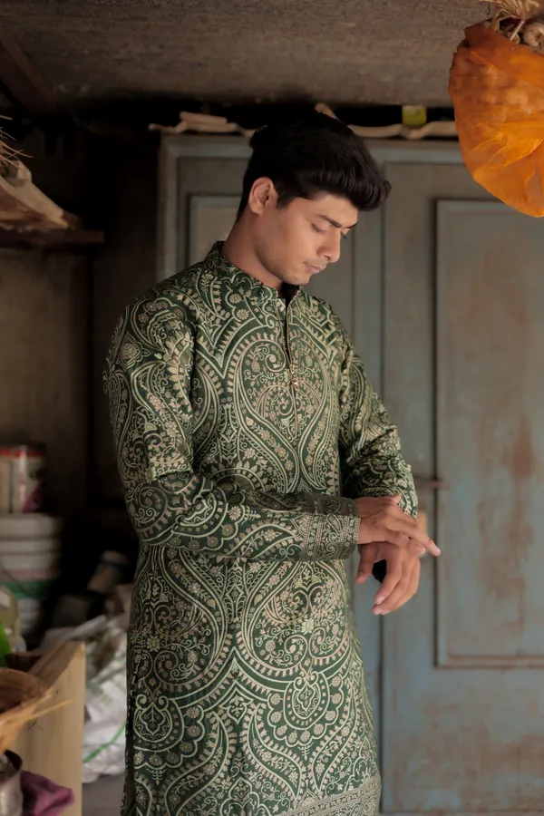Heart_Heavy_Designer_Kurta_Green