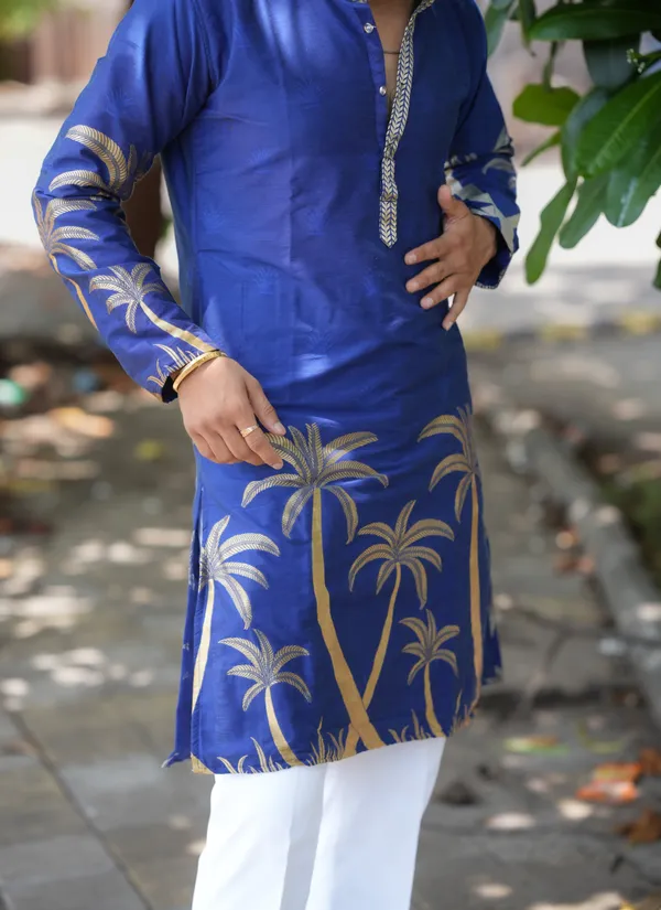 Gold_Coco_Designer_Kurta_Blue