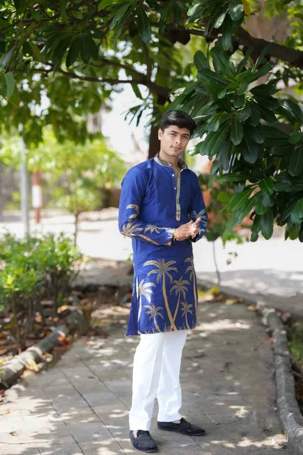 Gold_Coco_Designer_Kurta_Blue