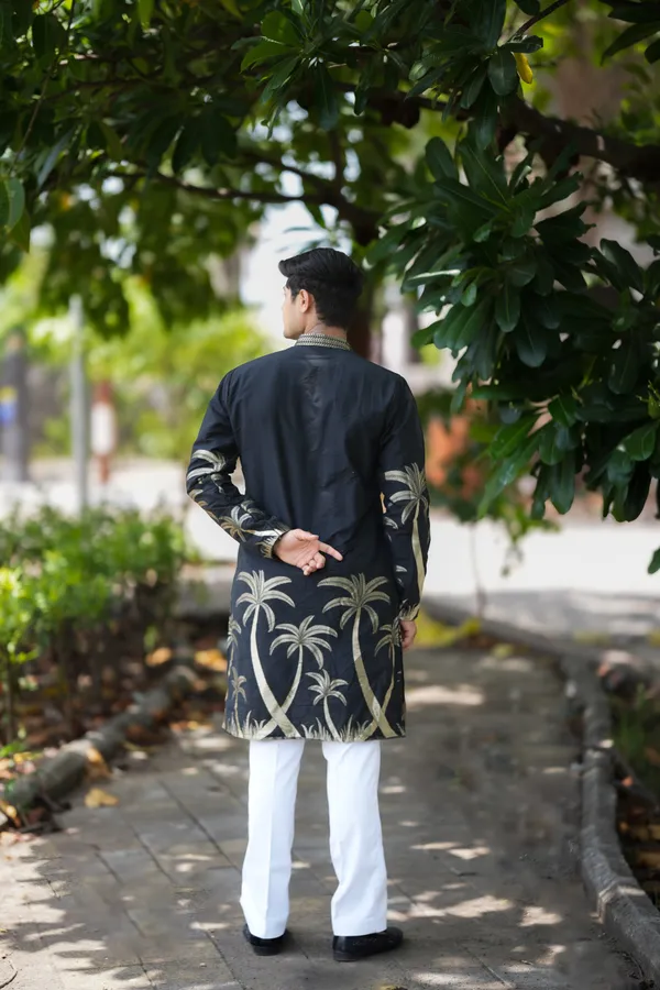 Gold_Coco_Designer_Kurta_Black