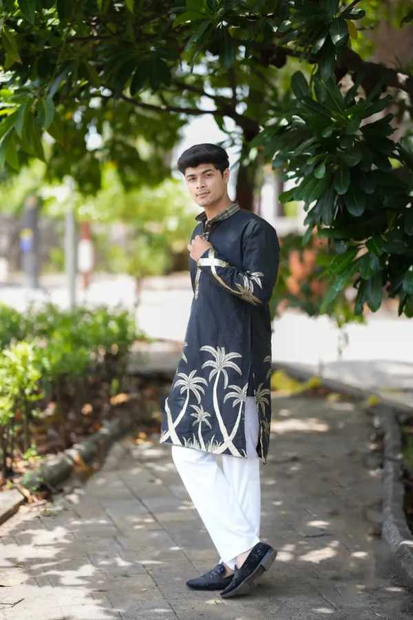 Gold_Coco_Designer_Kurta_Black