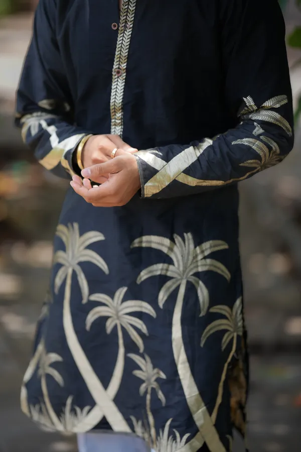 Gold_Coco_Designer_Kurta_Black