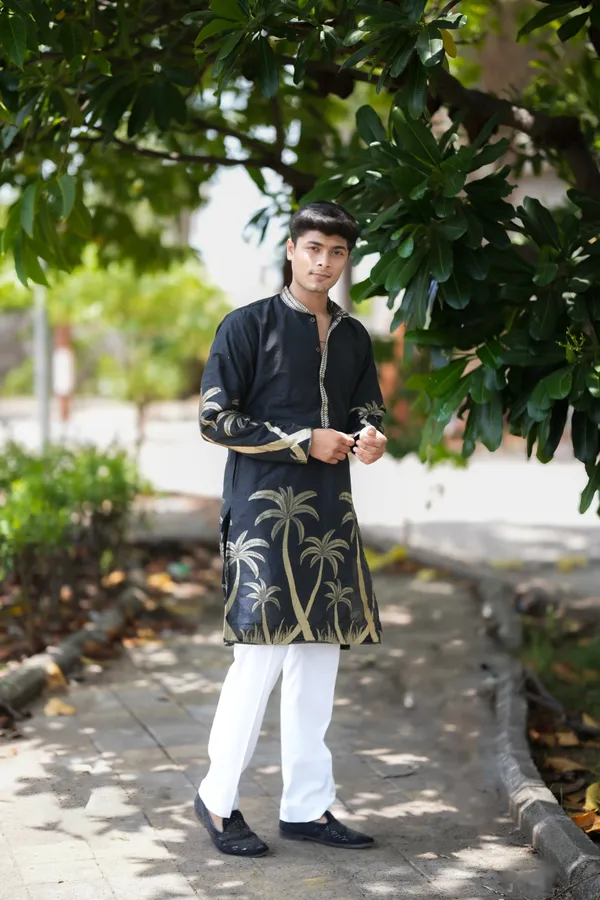 Gold_Coco_Designer_Kurta_Black