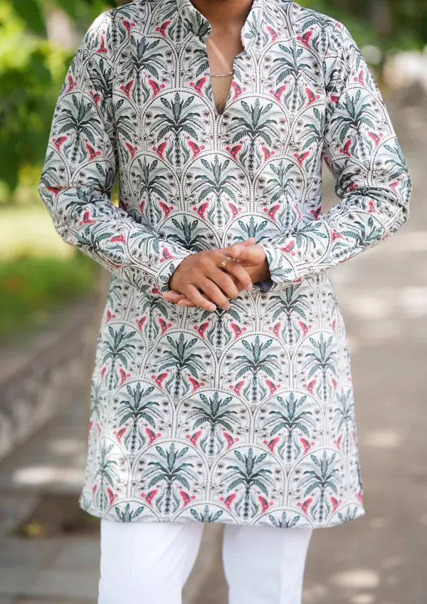 Spar_Cooco_Handloom_Kurta_White