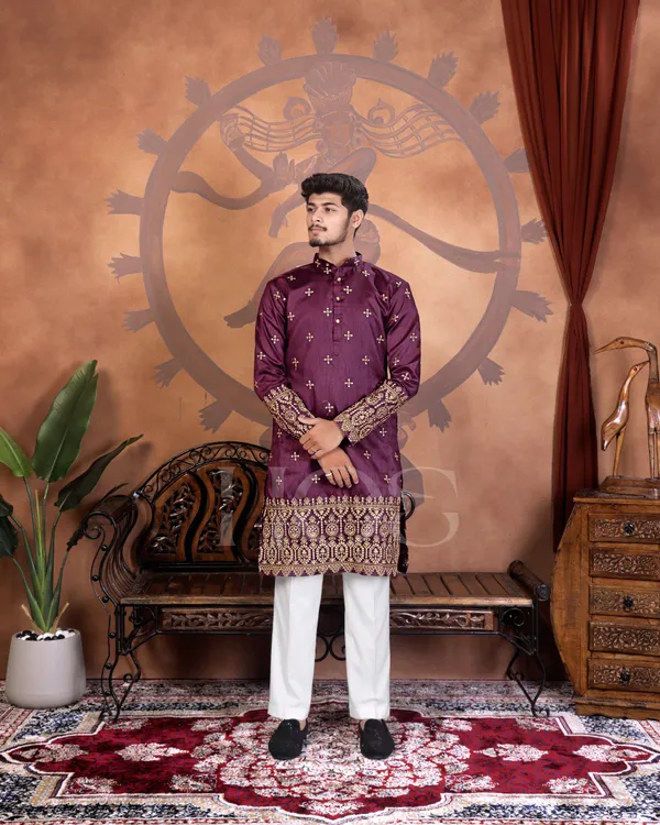 Royal_Dusk_Zari_Embroidered_Heirloom_Kurta_Beige