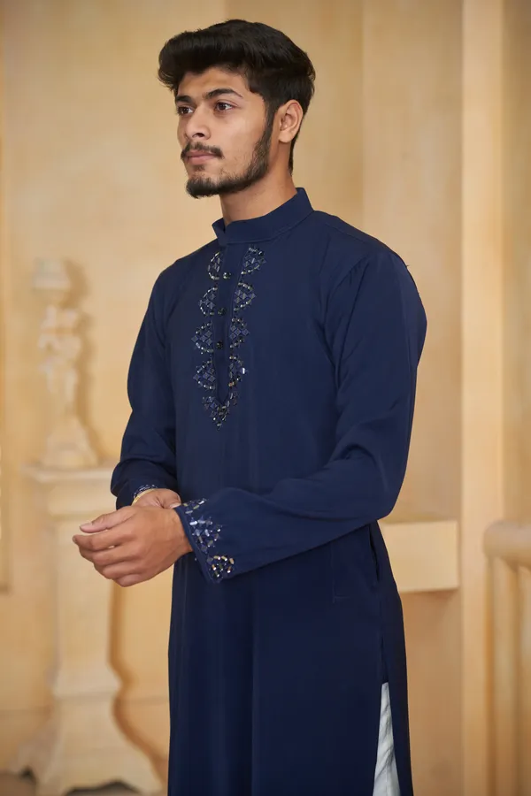 Midnight_Aabha_Mirror_Kurta_Armani_Heavy_Fabric