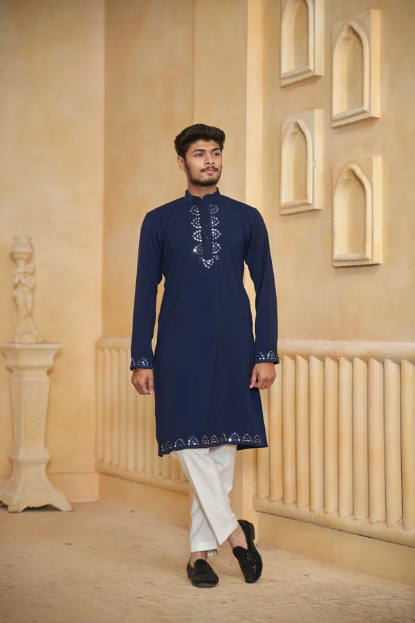 Midnight_Aabha_Mirror_Kurta_Armani_Heavy_Fabric