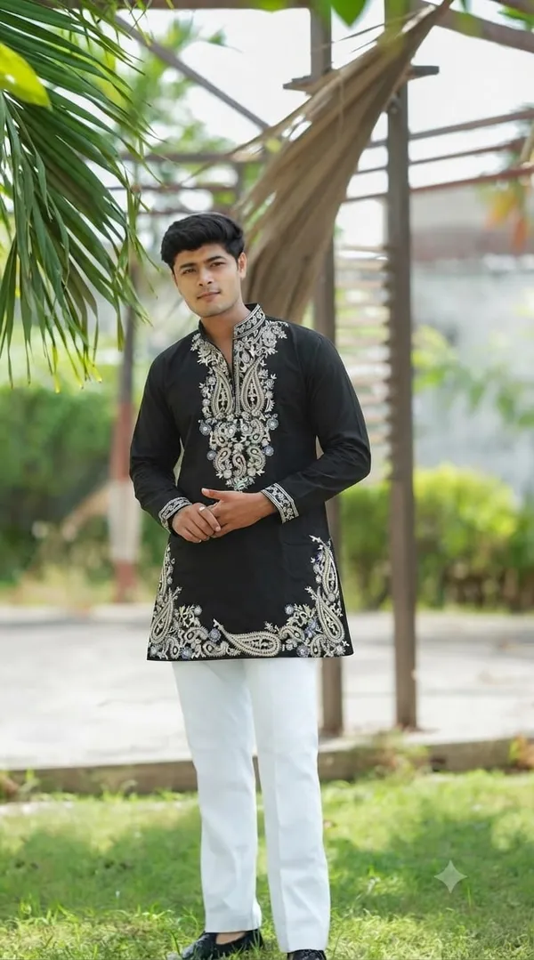 Keri_Royal_Armani_Short_Chain_Kurta_Black