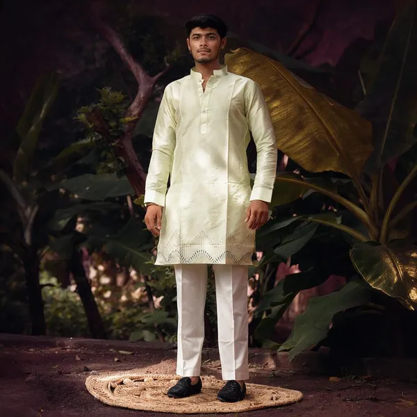 Mist_Heirloom_Jacquard_Kurta_White