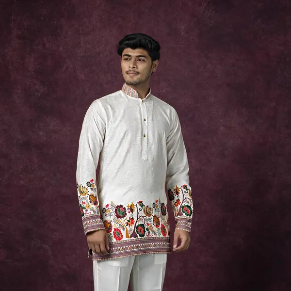 Verdant_Caravan_Heirloom_Jacquard_Kurta_White