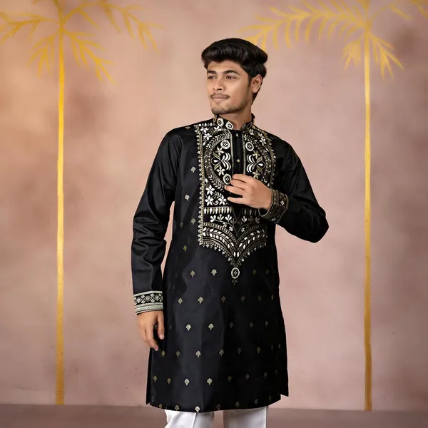 Midnight_Aurelius_Heirloom_Jacquard_Kurta