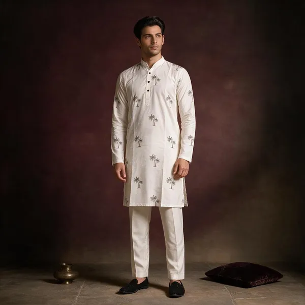 Ivory_Palmcrest_Heirloom_Jacquard_Kurta