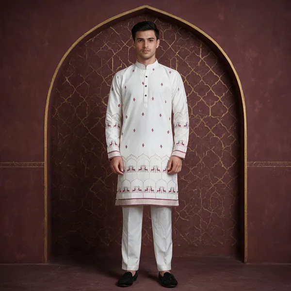 Asquare_Deer_Woven_Kurta