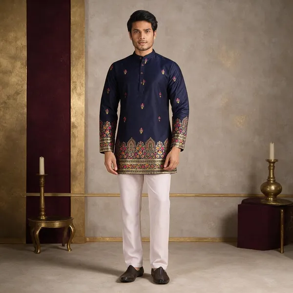 Mogra_Floral_Zamin_Kurta_Navy