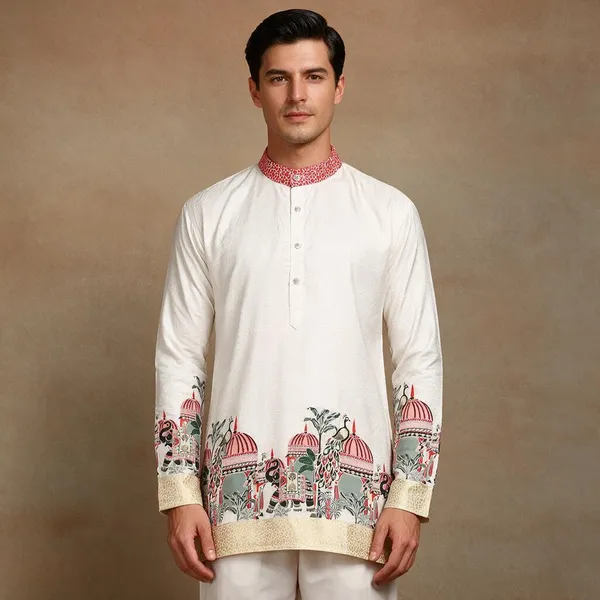 Agra_Jacquard_Morr_Kurta_Vanilla