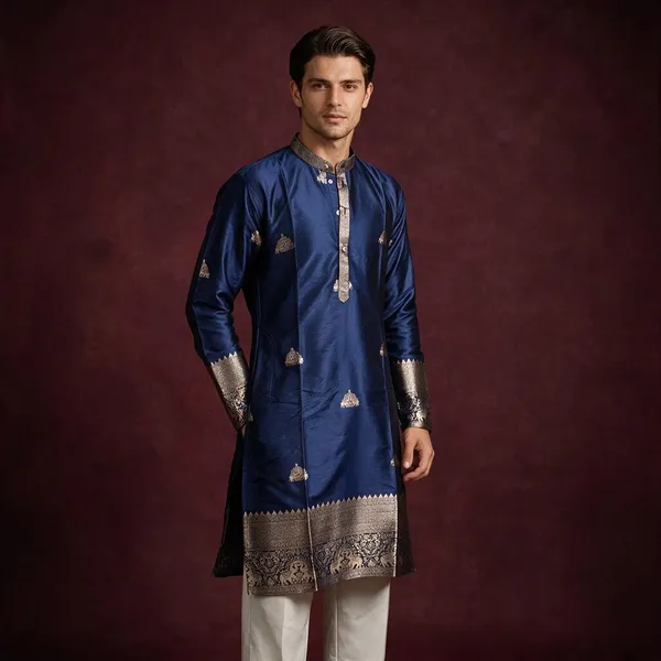 Face_Hathi_Heritage_Kurta_Navy_Blue