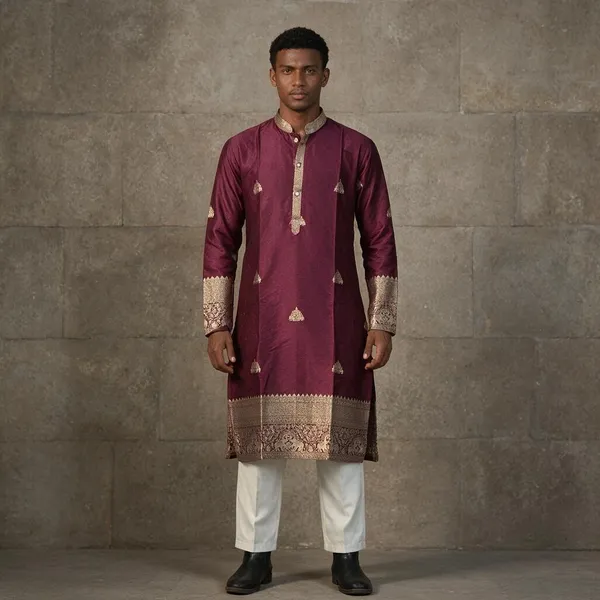 Face_Hathi_Heritage_Kurta_Wine