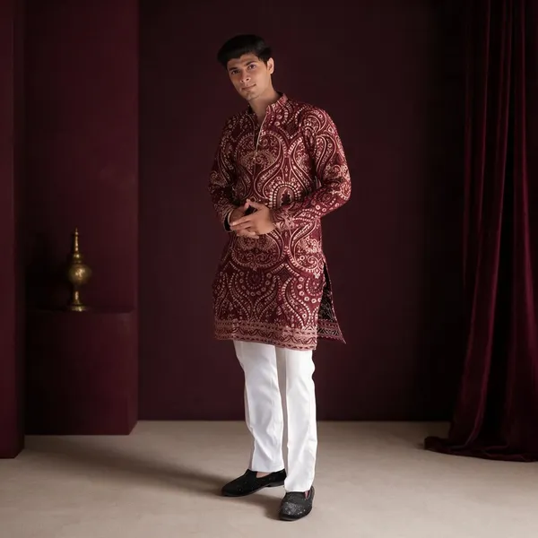 Heart_Heavy_Designer_Kurta_Red