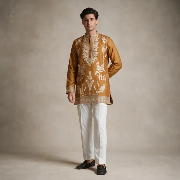 Levy_Lefy_Short_Kurta_Gold