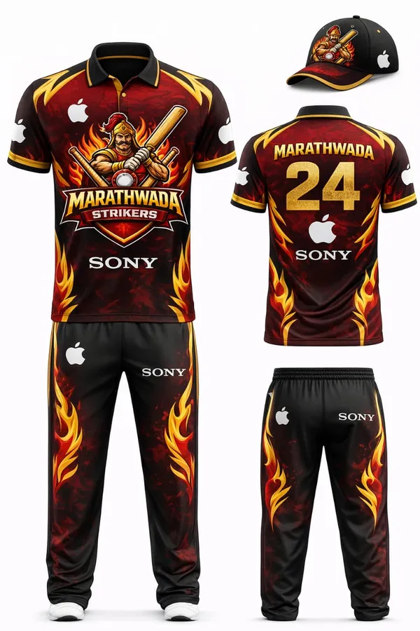 Black_Polyester_And_Spandex_Cricket_Jersey_Set_Sportswear_Set