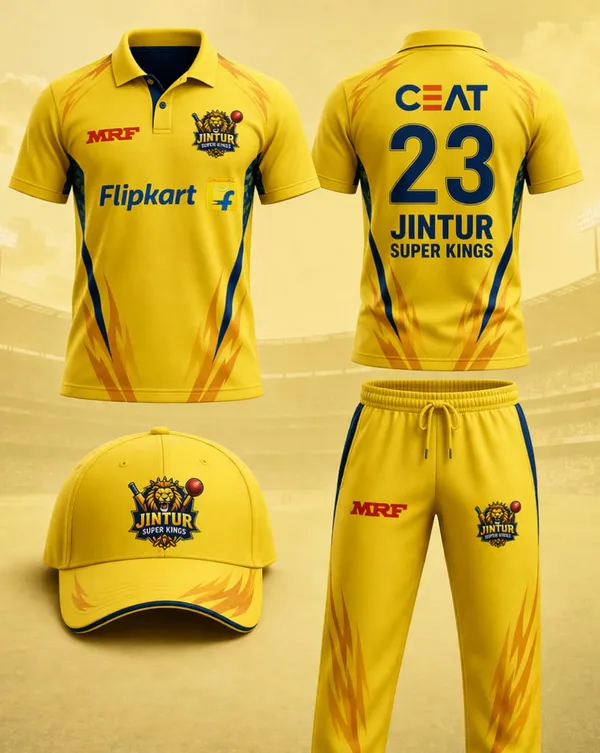 Yellow_Polyester_And_Spandex_Cricket_Jersey_Set_Sportswear_Set