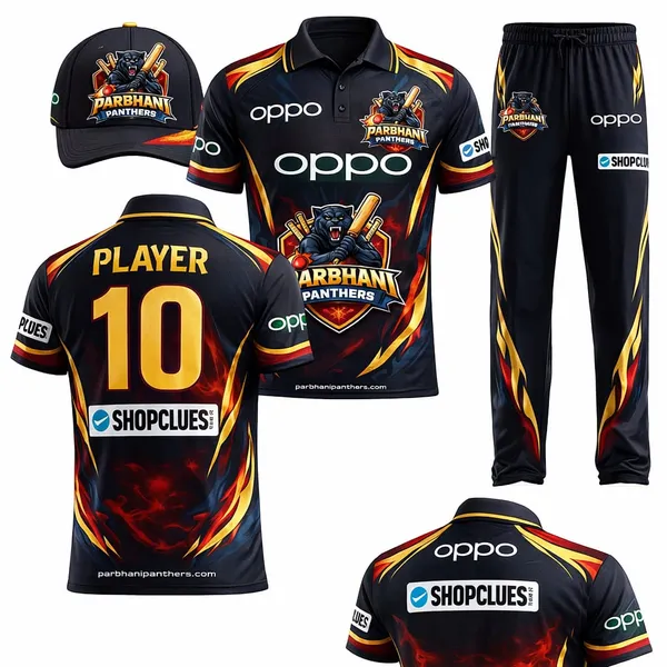 Black_Polyester_And_Spandex_Cricket_Jersey_Set_Sportswear_Set