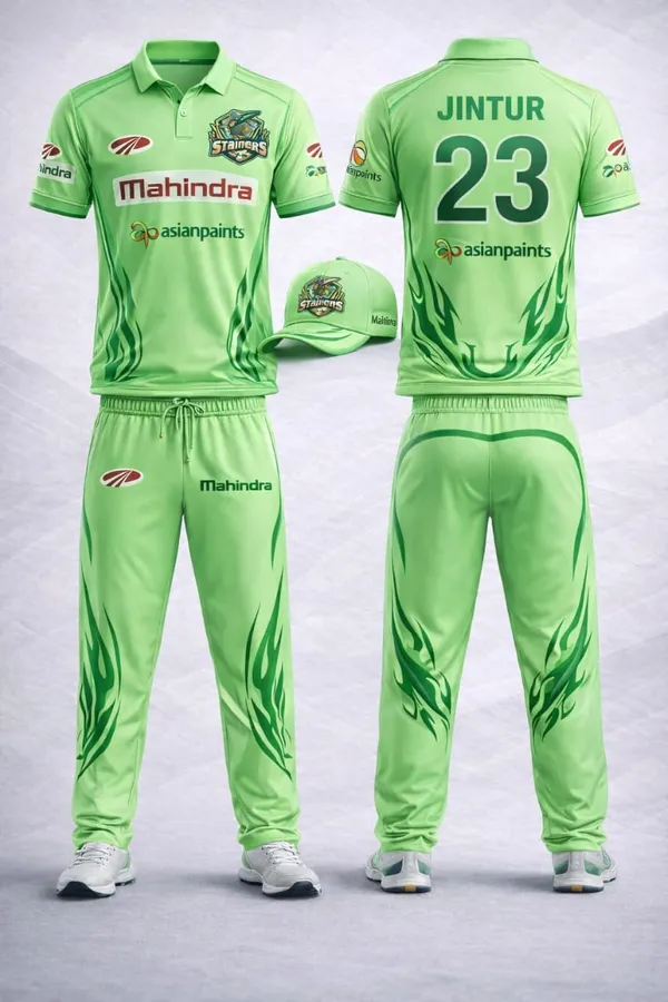 Green_Polyester_And_Spandex_Cricket_Jersey_Set_Sportswear_Set
