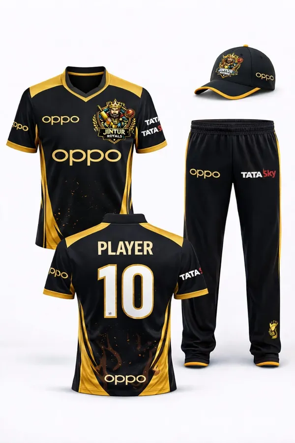 Black_Polyester_And_Spandex_Cricket_Jersey_Set_Sportswear_Set