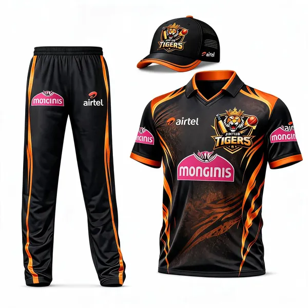 Black_Polyester_And_Spandex_Cricket_Jersey_Set_Sportswear_Set