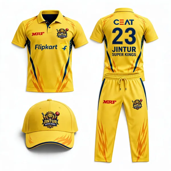 Yellow_Polyester_And_Spandex_Cricket_Jersey_Set_Sportswear_Set