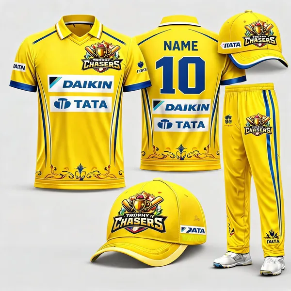 Yellow_Polyester_And_Spandex_Cricket_Jersey_Set_Sportswear_Set
