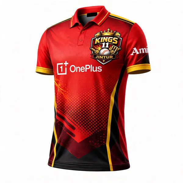 Red_Polyester_And_Spandex_Cricket_Jersey_Sportswear