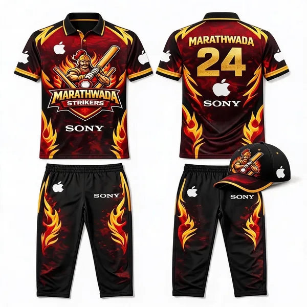 Black_Polyester_And_Spandex_Cricket_Jersey_Set_Sportswear_Set