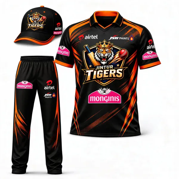 Black_Polyester_And_Spandex_Cricket_Jersey_Set_Sportswear_Set