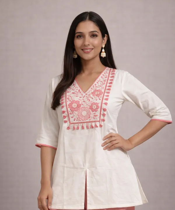 Ivory_Khadi_Cotton_Straight_Embroidered_Kurti_For_Women