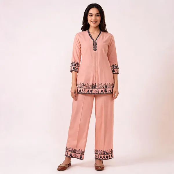 Pink_Khadi_Cotton_Straight_Embroidered_Kurta_Set_For_Women