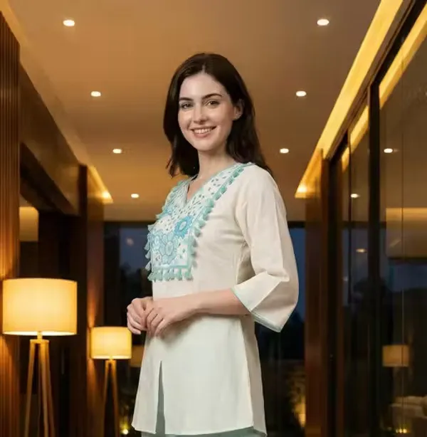 Cream_Khadi_Cotton_Straight_Embroidered_Kurta_For_Women