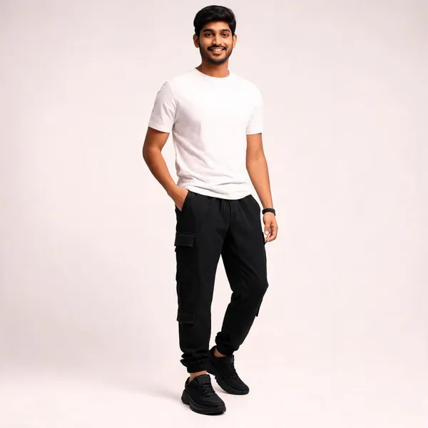 Black_Lycra_Relaxed_Cargo_Jogger_Pants_For_Men