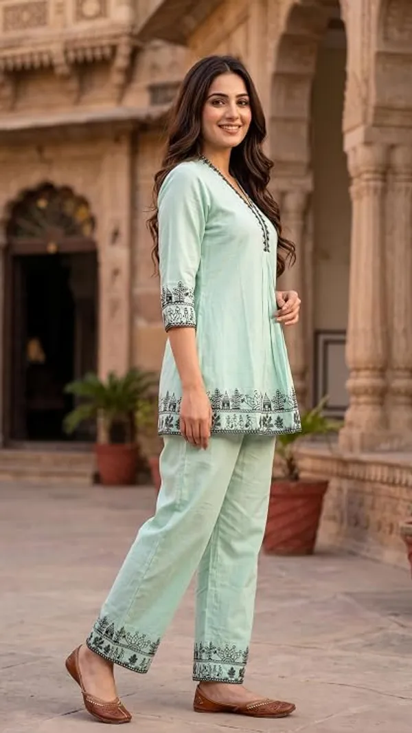 Mint_Green_Khadi_Cotton_Straight_Embroidered_Kurta_Set_For_Women