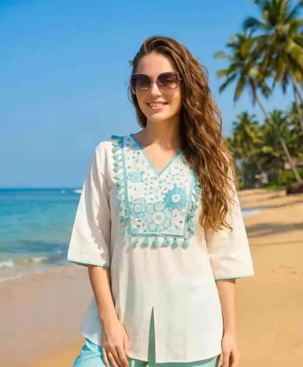 Cream_Khadi_Cotton_Straight_Embroidered_Kurta_For_Women