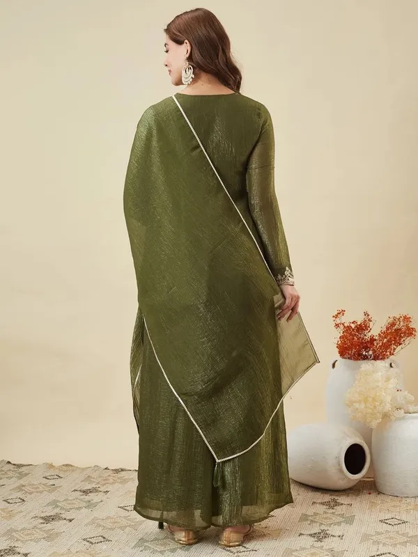 Olive_Green_Ancy_Silk_Straight_Embroidered_Salwar_Suit_For_Women