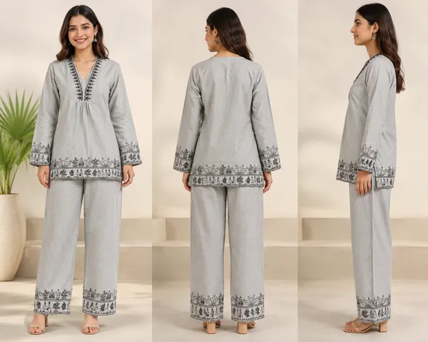 Grey_Khadi_Cotton_Relaxed_Printed_Kurta_Palazzo_Set_For_Women