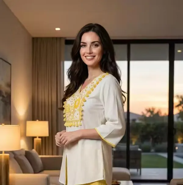 Cream_Khadi_Cotton_Straight_Embroidered_Kurta_For_Women