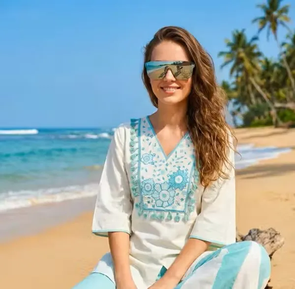 Cream_Khadi_Cotton_Straight_Embroidered_Kurta_For_Women