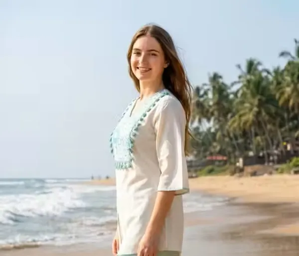 Cream_Khadi_Cotton_Straight_Embroidered_Kurta_For_Women