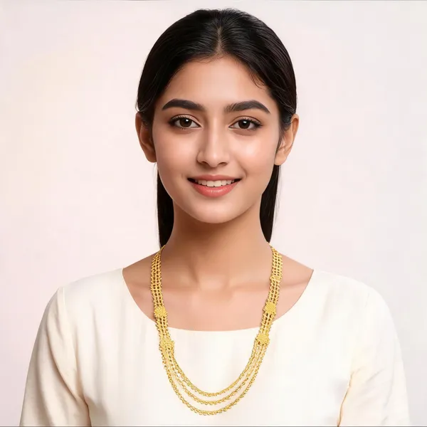 Gold_Micro_Gold_Multi-Layered_Necklace_For_Women