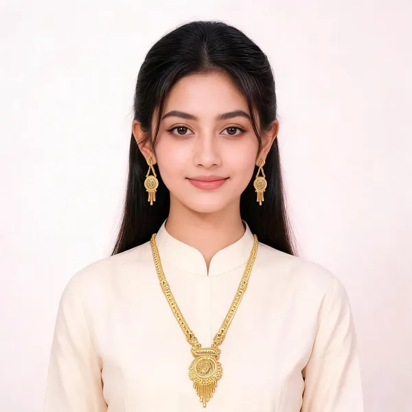Gold_Micro_Gold_Traditional_Ornate_Necklace_Set_For_Women