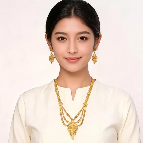 Gold_Micro_Gold_Traditional_Ornamental_Necklace_Set_For_Women